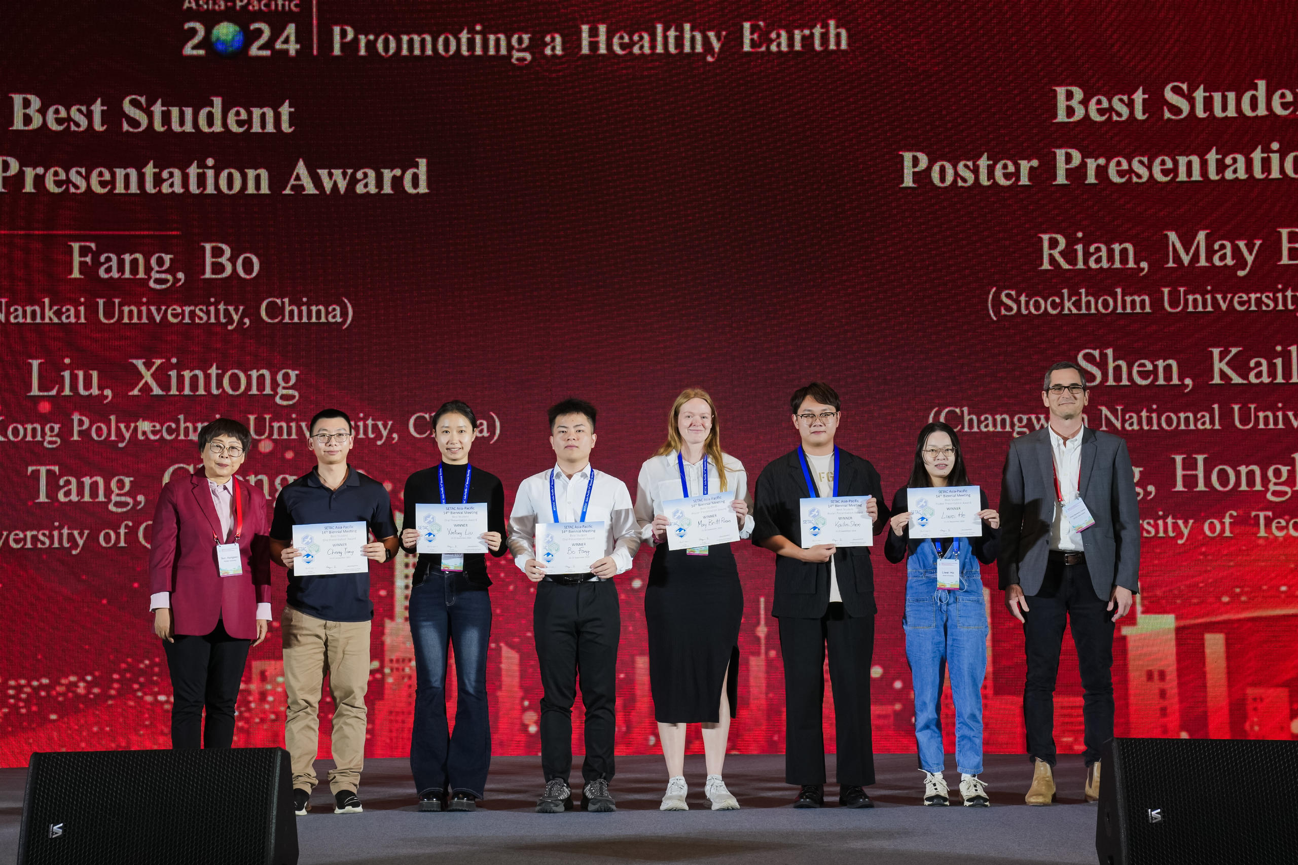 SETAC Tianjin best student presentation award winners